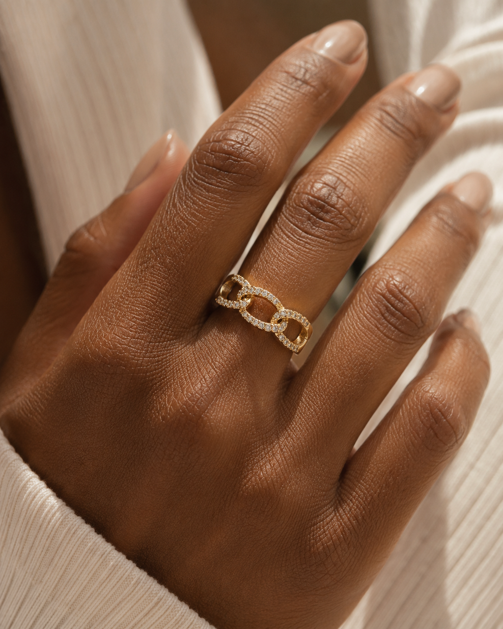 Double 8 Ring Gold