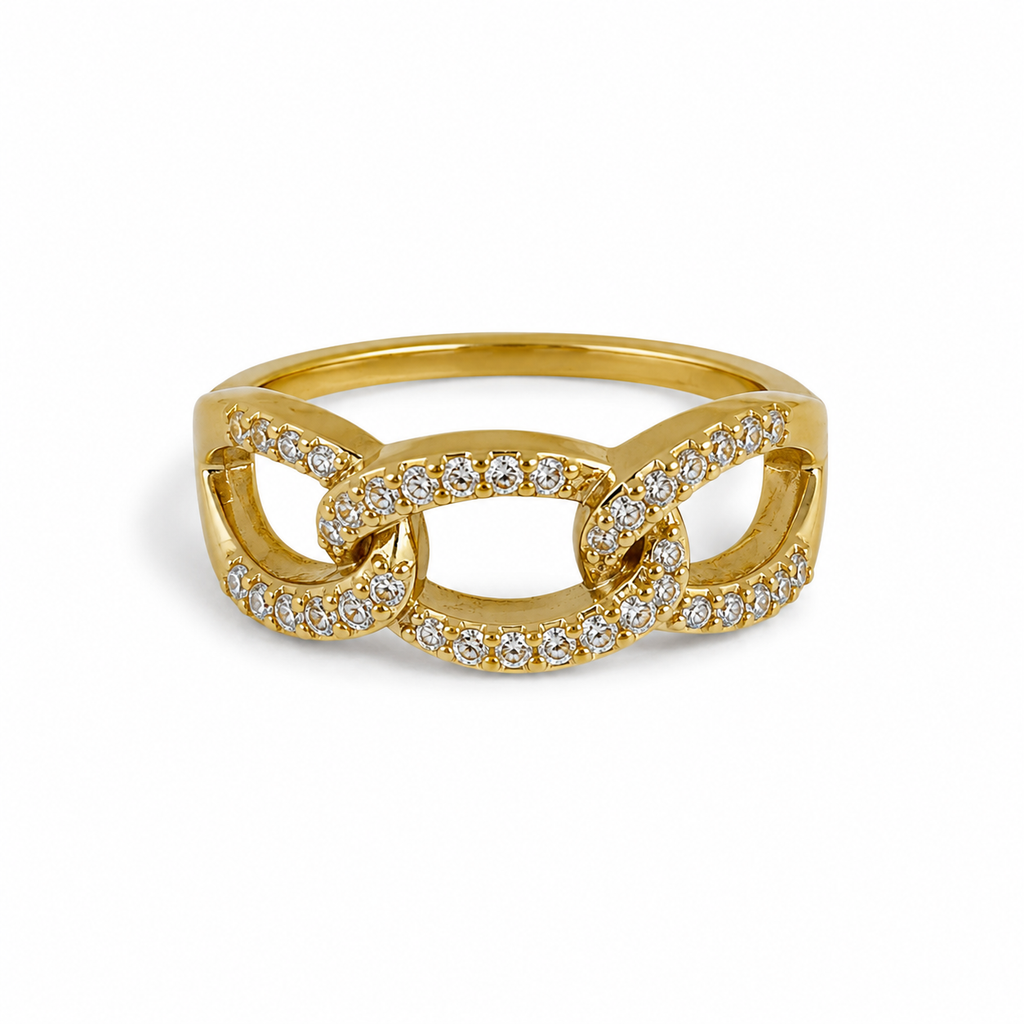 Double 8 Ring Gold
