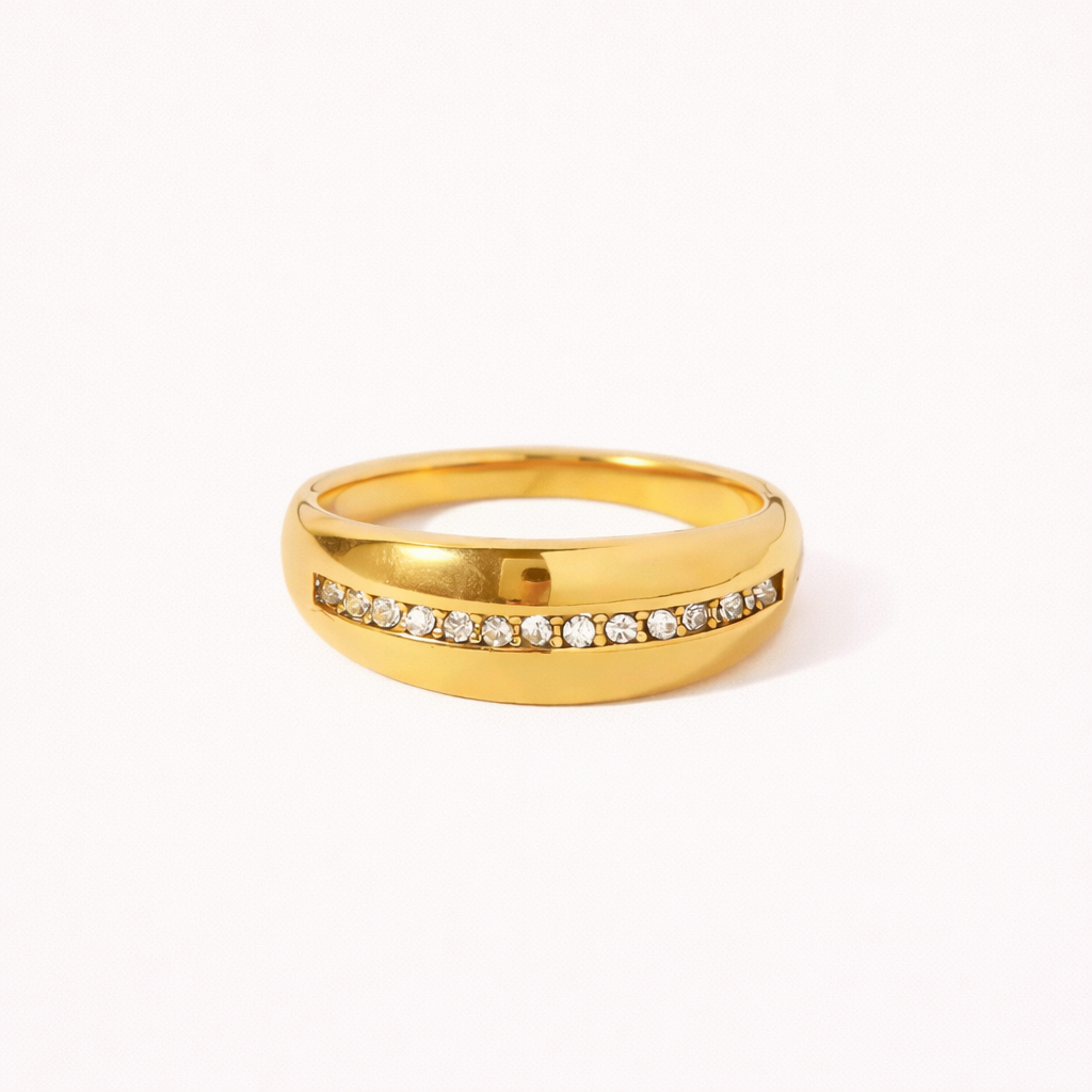 Starline Ring – Stainless Steel Ring with Zirconia R